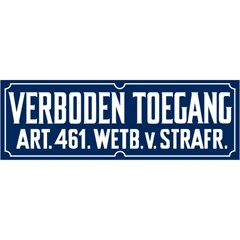 Bord Verboden Toegang 35 x 12 Cm - Kunststof