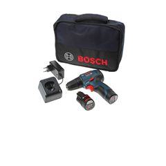 Bosch 12V Schroefmachine 30Mn 2x GBA 2,0 Ah + lader GSR 12V-30