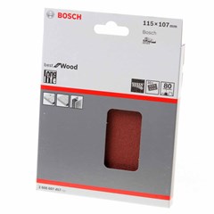 Bosch Schuurvel C470 Voor Hout & Verf - 115 x 107 mm, Korrel 80, 6 Gaten