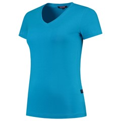 Tricorp Dames T-Shirt Casual 101008 190gr Slim Fit V-Hals Turquoise