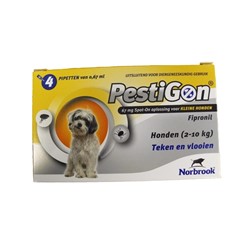 Pestigon spot-on hond-S (2-10 kg) 4 pipetten