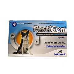Pestigon spot-on hond-M (10-20 kg) 4 pipetten