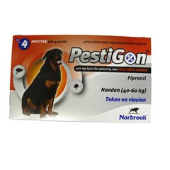 Pestigon spot-on hond-XL (40-60 kg) 4 pipetten