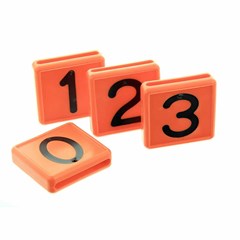 Schuifnummer Oranje-Zwart Nummer