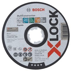 Bosch Doorslijpschijf X-Lock Multi 125 x 1 x 22.23 MM Recht