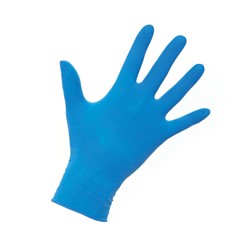 Werkhandschoenen latex blauw poedervrij AQL 1,5 - 100 stuks