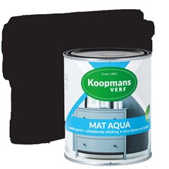 Koopmans Watergedragen Lak - Zwart - 0,25 Liter