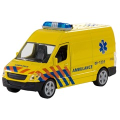 Basic 112 Pull-Back Ambulance met Licht en Geluid 1:43