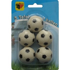 Angel Sports Set Tafelvoetbalballen Zwart/Wit - 5 Stuks