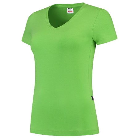Tricorp Dames T-Shirt Casual 101008 190gr Slim Fit V-Hals Lime Maat S