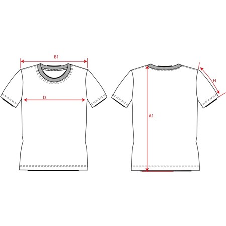T-Shirt Premium Heren Lang L Ink