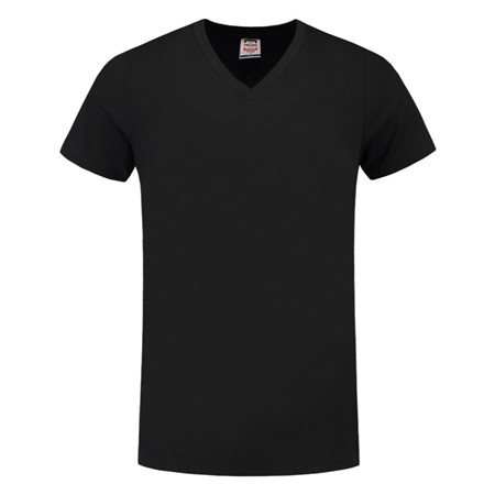 Tricorp T-Shirt Casual 101005 160gr Slim Fit V-Hals Zwart Maat XS