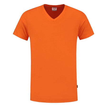 Tricorp T-Shirt Casual 101005 160gr Slim Fit V-Hals Oranje Maat XS