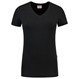 Tricorp Dames T-Shirt Casual 101008 190gr Slim Fit V-Hals Zwart Maat 2XL