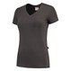 Tricorp Dames T-Shirt Casual 101008 190gr Slim Fit V-Hals Donkergrijs Maat XL