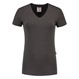 Tricorp Dames T-Shirt Casual 101008 190gr Slim Fit V-Hals Donkergrijs Maat XL