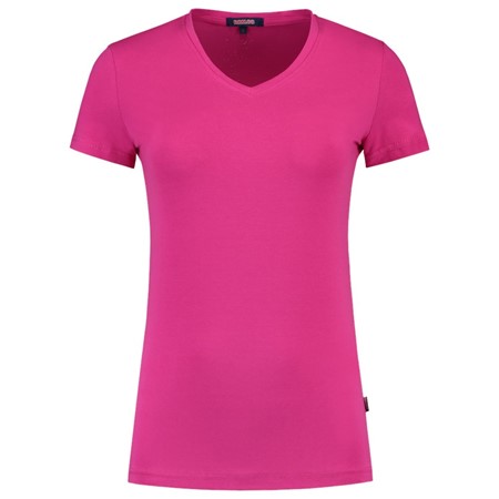 Tricorp Dames T-Shirt Casual 101008 190gr Slim Fit V-Hals Fuchsia Maat L