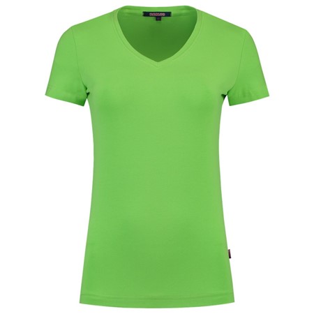 Tricorp Dames T-Shirt Casual 101008 190gr Slim Fit V-Hals Lime Maat 3XL