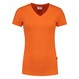 Tricorp Dames T-Shirt Casual 101008 190gr Slim Fit V-Hals Oranje Maat 3XL
