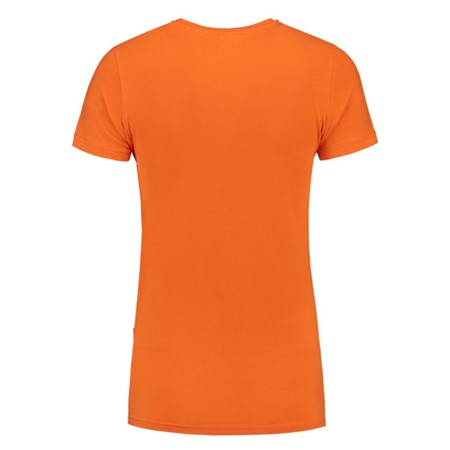 Tricorp Dames T-Shirt Casual 101008 190gr Slim Fit V-Hals Oranje Maat XS