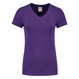 Tricorp Dames T-Shirt Casual 101008 190gr Slim Fit V-Hals Paars Maat M