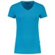 Tricorp Dames T-Shirt Casual 101008 190gr Slim Fit V-Hals Turquoise Maat L