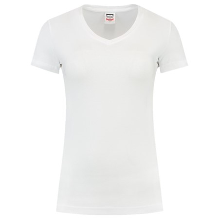 Tricorp Dames T-Shirt Casual 101008 190gr Slim Fit V-Hals Wit Maat XL