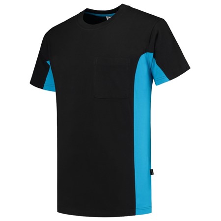 Tricorp T-Shirt Workwear 102002 190gr Zwart/Turquoise Maat 4XL