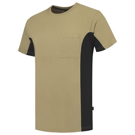 Tricorp T-Shirt Workwear 102002 190gr Khaki/Zwart Maat XL