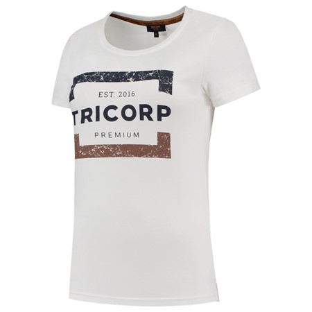 Tricorp Dames T-Shirt Premium 104004 180gr Slim Fit Brightwhite Maat XS