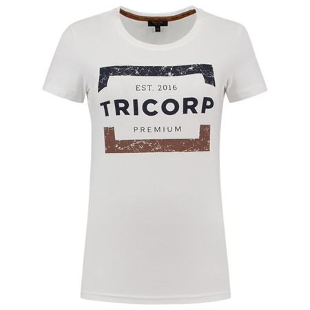 Tricorp Dames T-Shirt Premium 104004 180gr Slim Fit Brightwhite Maat XS