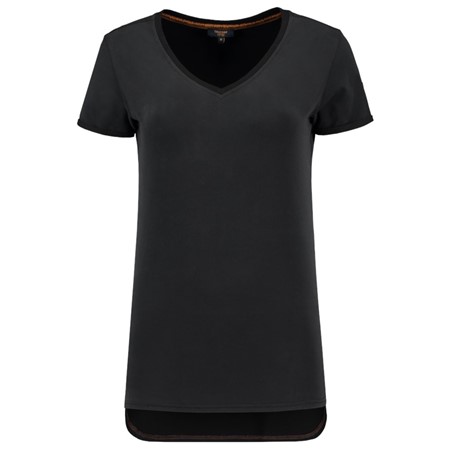Tricorp Dames T-Shirt Premium 104006 180gr Slim Fit V-Hals Zwart Maat XL
