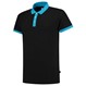Tricorp Poloshirt Casual 201002 210gr Slim Fit Zwart/Turquoise Maat XL