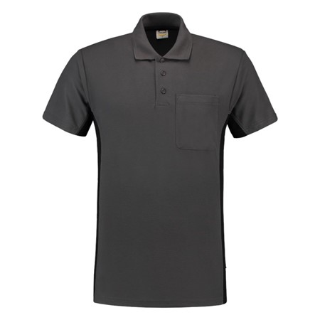 Tricorp Poloshirt Workwear 202002 180gr Donkergrijs/Zwart Maat XS