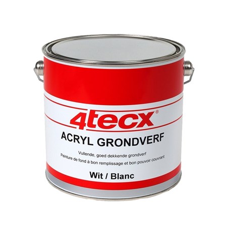4Tecx Acryl Grondverf Wit- 2,5 liter