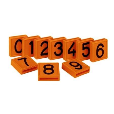 CRS 1 Kokernummer (Oranje / Zwart Cijfer / Nummer 0) - Box A 10 Stuks